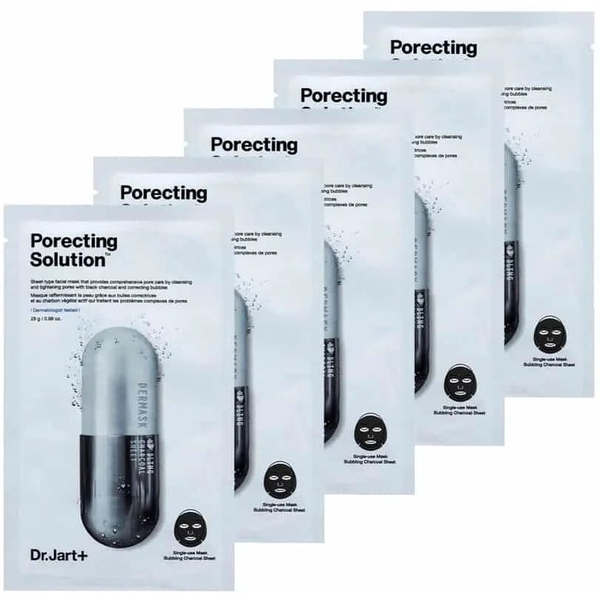 Киснева маска для очищення пор Dr.Jart+ Dermask Ultra Jet, 140 г (5 шт. по 28 г) - Pampik