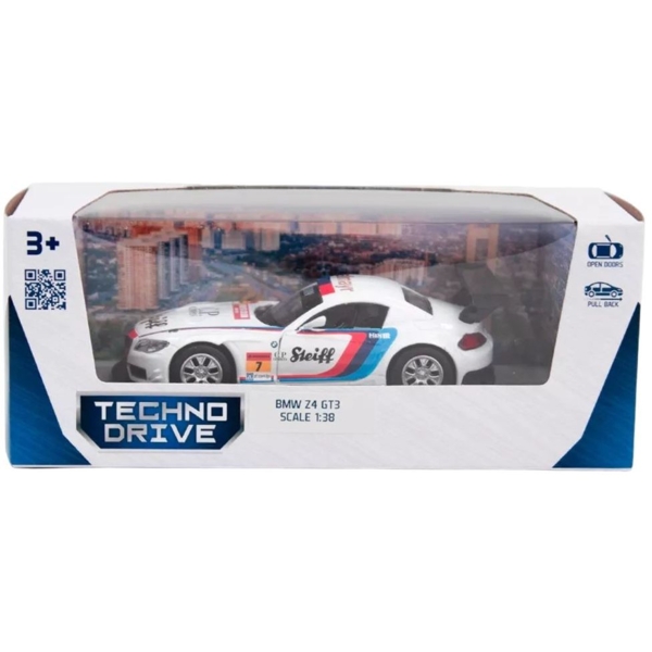 Автомодель TechnoDrive BMW Z4 GT3 белая (250255) - Pampik - 11