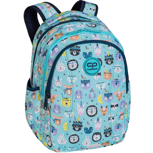 Рюкзак CoolPack Joy S Indian Zoo, 21 л, 39х28х17 см, S, блакитний (E48547) - Pampik