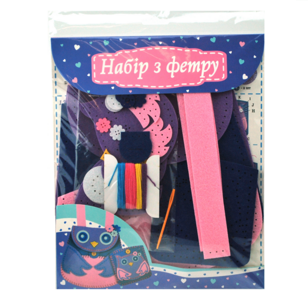 Набор для творчества Апли Крапли Сумка из фетра Совушка (НС-12) - Pampik - 2