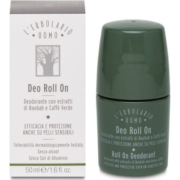 Дезодорант роликовий L'Erbolario Deodorante Roll On Uomo, з баобабом, 50 мл - Pampik