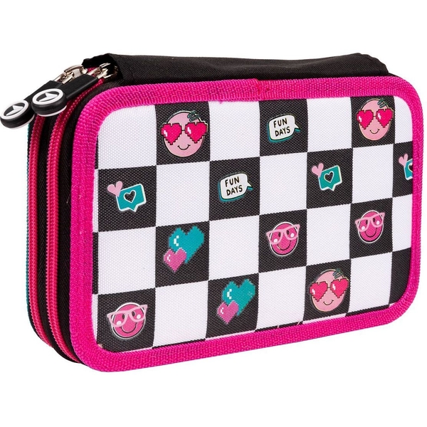 Пенал жесткий Yes HP-01 Lovely Smile, 13х21х4 см, розовый (533384) - Pampik - 2