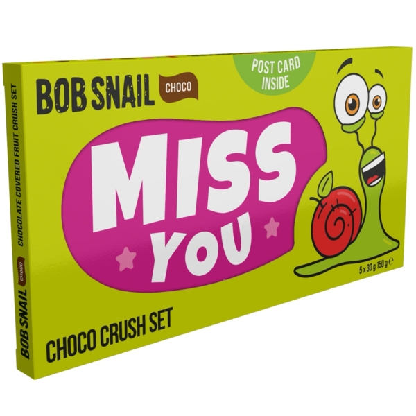 Набор конфет в шоколаде Bob Snail, 150 г (5 шт. х 30 г) - Pampik