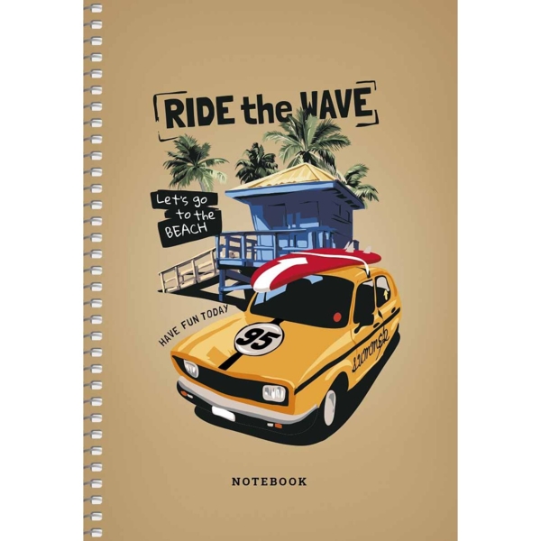 Тетрадь для записей Student А5, в клеточку, спираль, 96л., Автомобиль (A5-SC-096-6102K) - Pampik