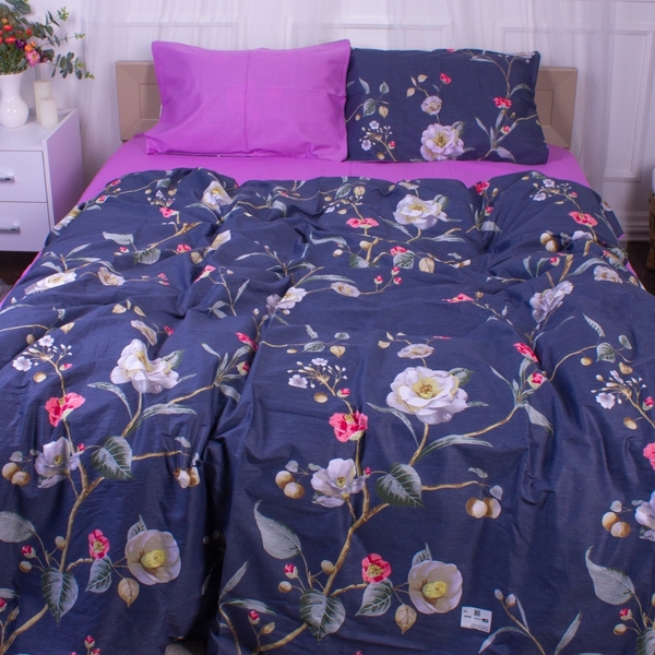 Підковдра на блискавці MirSon Of wind flower 22-1356, сатин, 110х140 см, різнокольорова - Pampik - 2