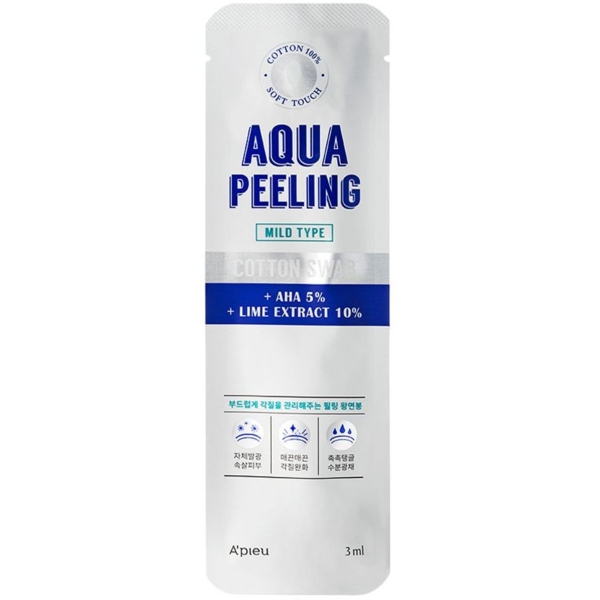 Пилинг-палочка A'pieu Aqua Peeling Cotton Swab Mild, 3 мл - Pampik