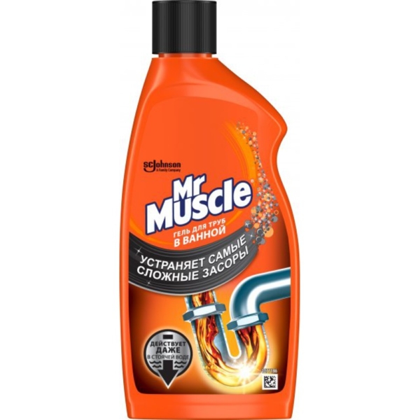 Гель для прочистки труб Mr Muscle, против трудных засоров. 500 мл - Pampik