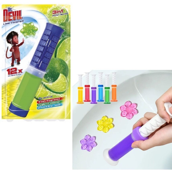Туалетный точечный блок для унитаза Dr.Devil Лайм Твистер, 75 мл - Pampik - 2