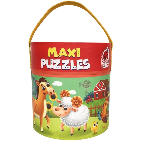 Пазли Roter Kafer Ферма 2 в 1 у тубусі, 63 елементи (RK1080-01) - Pampik