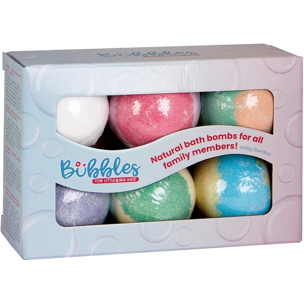 Набір бомбочок для ванни Beauty Jar Bubbles Natural Bombs, 690 г ( 6 шт. по 115 г) - Pampik