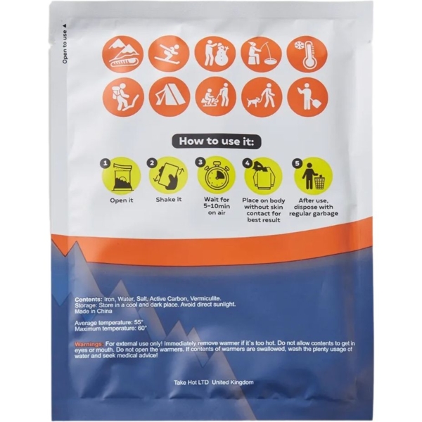 Грелка для тела TakeHot, химическая, 1 шт. (4820249530061) - Pampik - 4