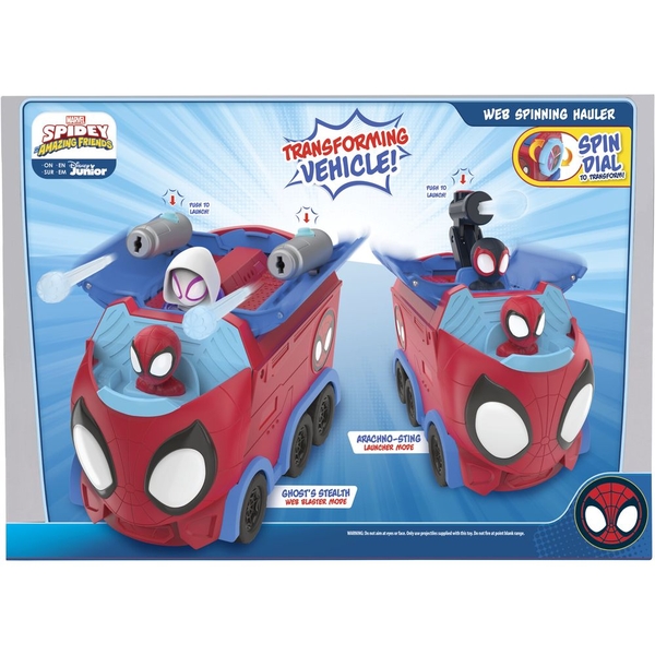 Машинка Spidey Deluxe Feature Vehicle Web Spinning Hauler Павутинний тягач (SNF0081) - Pampik - 8