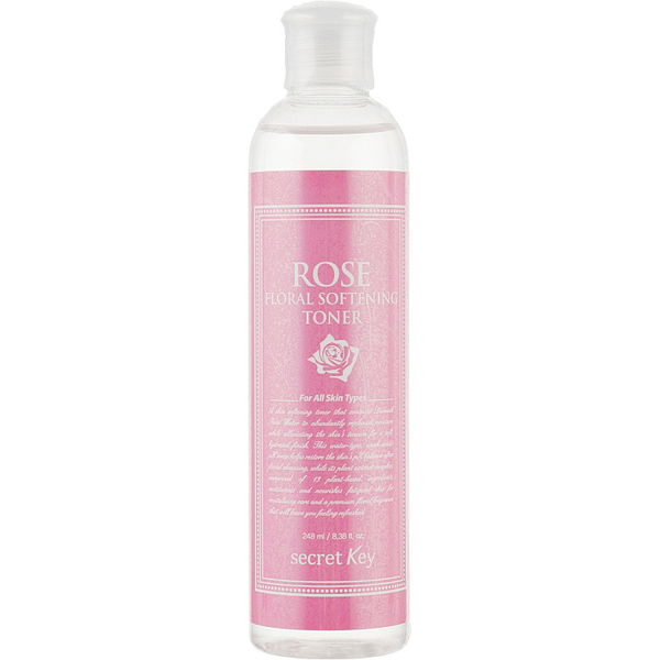 Тонік для обличчя Secret Key Rose Floral Softening, 248 мл - Pampik
