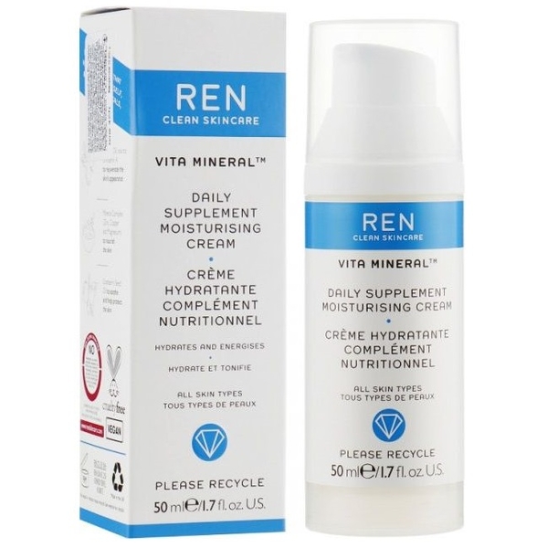 Оживляючий денний крем Ren Vita Mineral Daily Supplement Moisturising Cream, 50 мл - Pampik