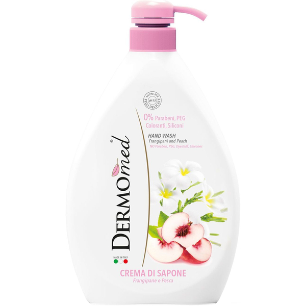 Крем-мило рідке DermoMed Плюмерія та персик, 1 л - Pampik