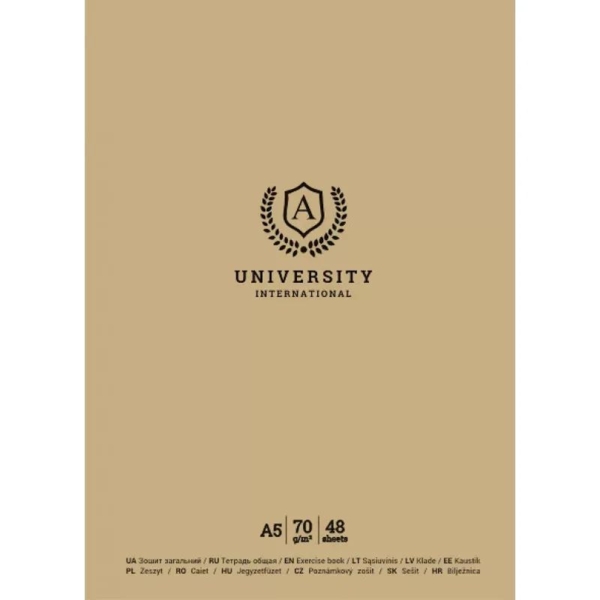 Тетрадь общая Student International University А, А5, в линию, 48 листов (A5-048-5210L) - Pampik
