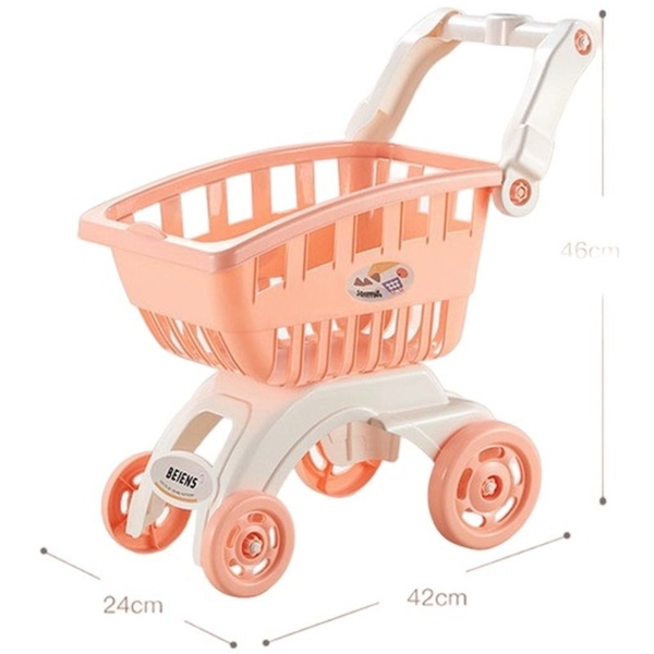 Тележка для покупок в супермаркете Beiens, розовый (В8103-05pink) - Pampik - 2