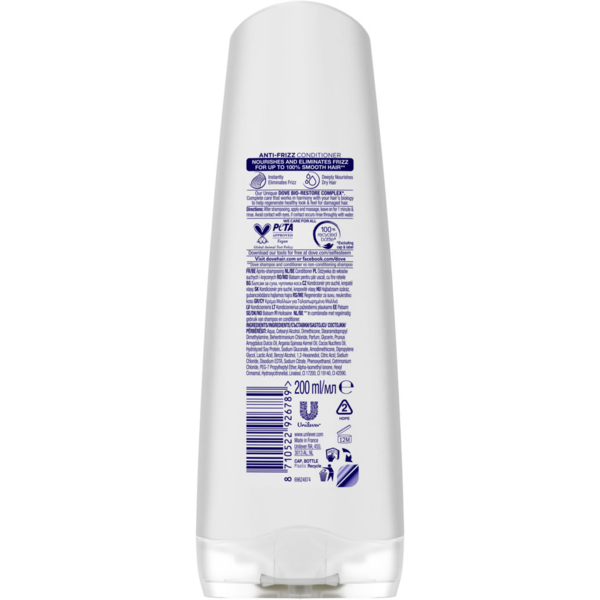 Бальзам-ополіскувач Dove Anti Frizz Живильний догляд, 200 мл - Pampik - 2