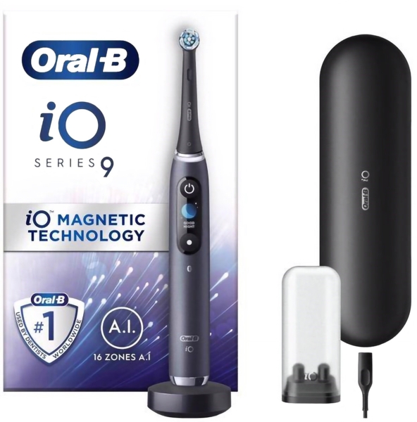 Электрическая зубная щетка Oral-B iO Series 9 Black, IOM9.1B2.2AD типа 3758 - Pampik