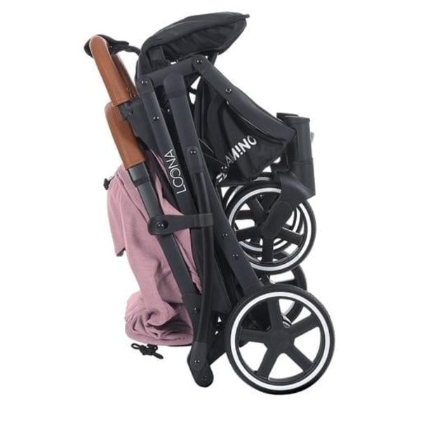 Прогулочная коляска El Camino Loona ME 1090-1 Blush Rose, розовая с черным (25529) - Pampik - 13