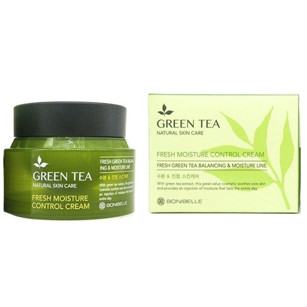 Крем для лица Bonibelle Pearl Aura Brightening Control Cream Зеленый чай, 80 мл - Pampik