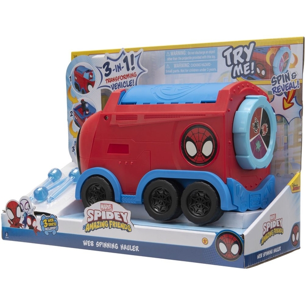 Машинка Spidey Deluxe Feature Vehicle Web Spinning Hauler Павутинний тягач (SNF0081) - Pampik - 3