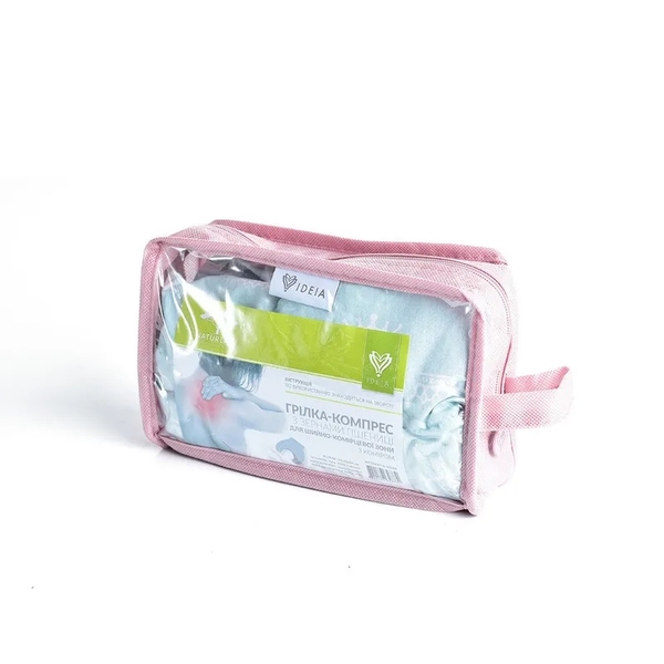 Грілка-компрес з коміром Ideia Корона, із зерном пшениці, 46x44x24 см, м'ятний (8-30289) - Pampik - 4