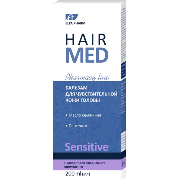 Бальзам Elfa Pharm Hair Med для чутливої шкіри голови 200 мл - Pampik