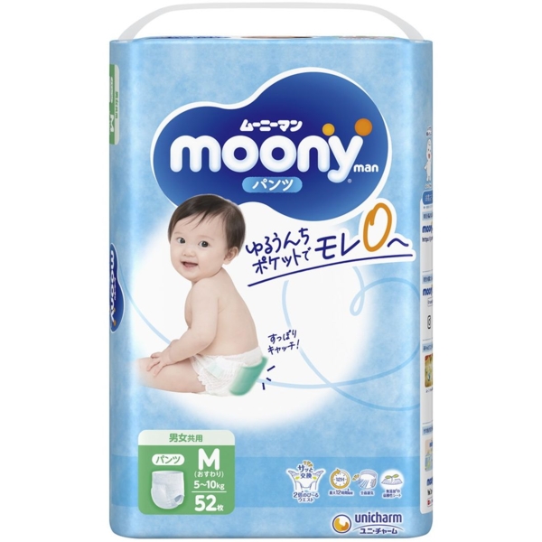 Трусики-підгузки Moony 3 (5-10 кг) 52 шт. - Pampik