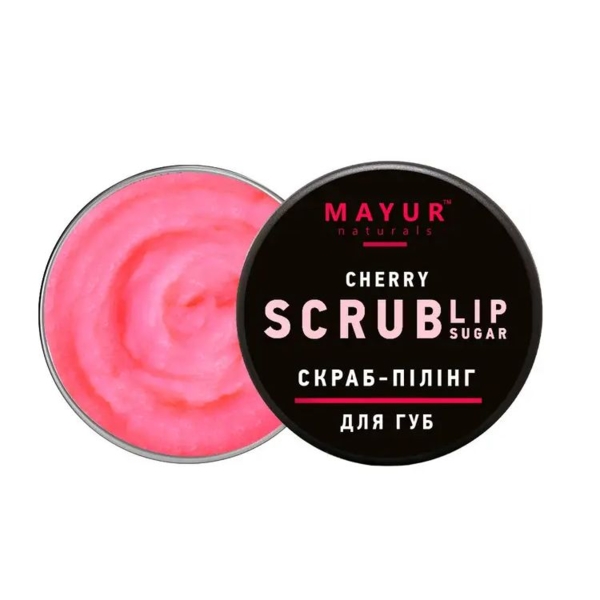 Сахарный скраб для губ Mayur Вишневый конфитюр, 15 г - Pampik