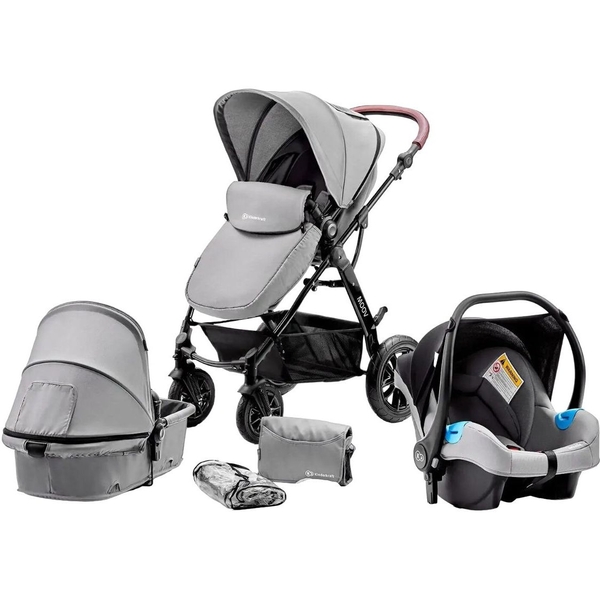 Універсальна коляска 3 в 1 Kinderkraft Moov сіра (00-00158731) - Pampik