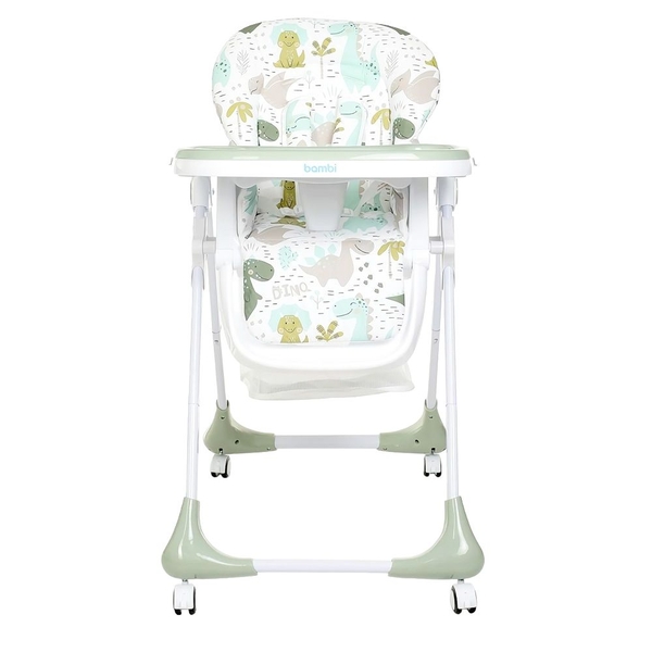 Стільчик для годування Bambi M 3233 Dino Pine Green, зелений (23101) - Pampik - 2