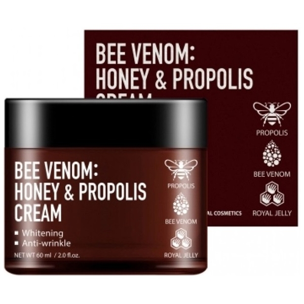 Крем для лица Fortheskin Bee Venom Honey&Propolis Cream с пчелиным ядом, медом и прополисом, 60 мл - Pampik
