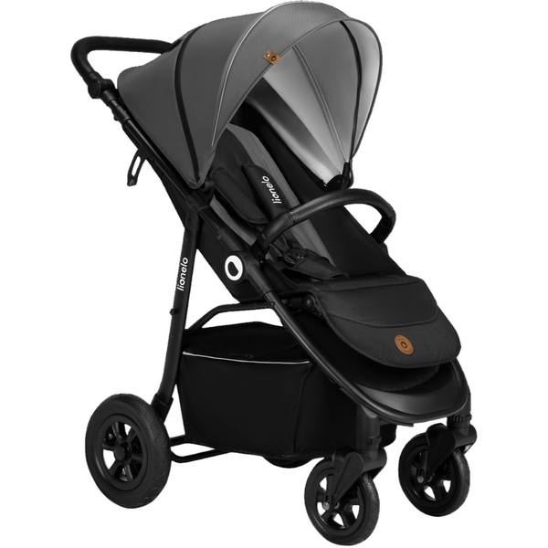 Прогулянкова коляска Lionelo Natt Grey Stone, сіро-чорна (LO-NATT GREY STONE) - Pampik