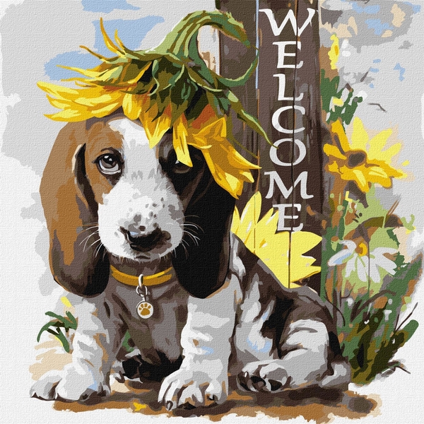 Набір для розпису по номерах Ідейка Під соняхом, 40х40 см (KHO4381) - Pampik