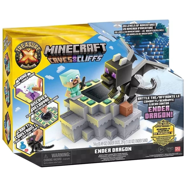 Ігровий набір Moose Treasure X Minecraft Фігурка та Ендер Дракон (123029) - Pampik