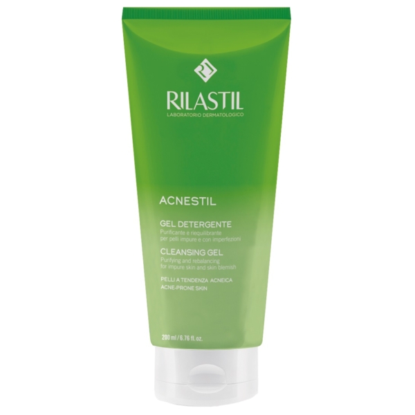 Гель для обличчя Rilastil Acnestil Делікатний Очищаючий для схильної до акне шкіри, 200 мл - Pampik