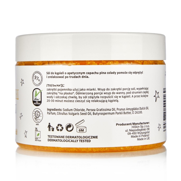 Сіль для ванн HiSkin Crazy Body Pina Colada, 300 г - Pampik - 3