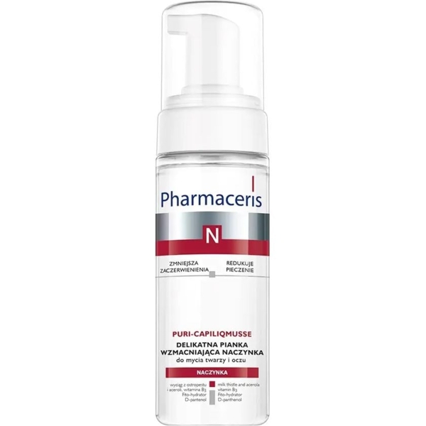 Ніжна пінка для вмивання зміцнююча кпіляри Pharmaceris N Puri-Capilium 150 мл (E15004) - Pampik