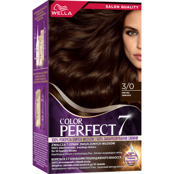 Стійка крем-фарба для волосся Wella Color Perfect 3/0 Темний шатен (4064666598277) - Pampik