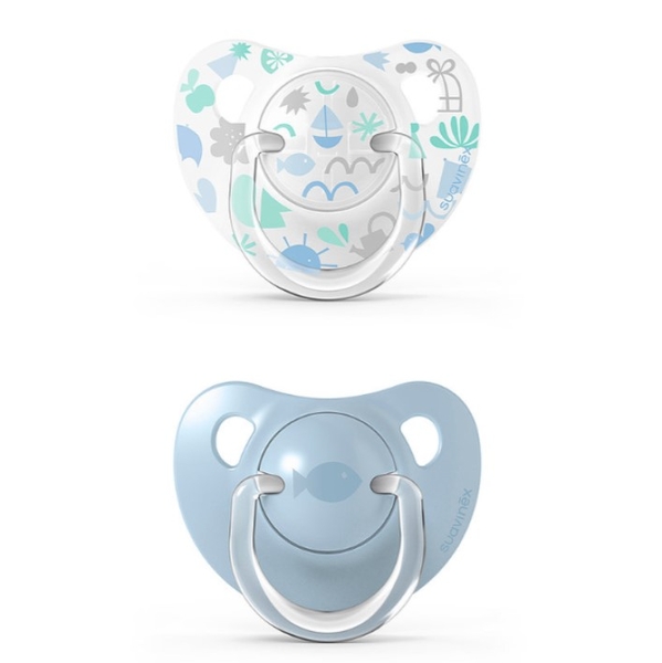 Набір пустушок Suavinex Memories Історії малюків, 0-6 міс., 2 шт., блакитний (307176) - Pampik