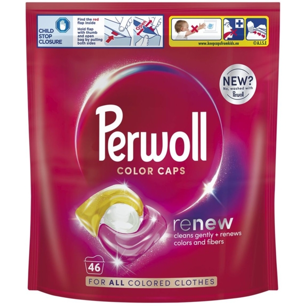 Капсулы для деликатной стирки Perwoll Renew для цветных вещей, 46 шт. - Pampik