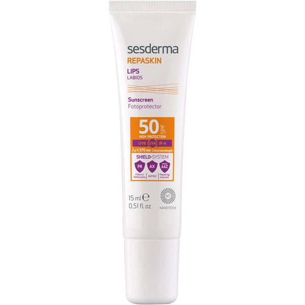 Солнцезащитный бальзам для губ Sesderma Repaskin Lip Balm SPF50, 15 мл - Pampik