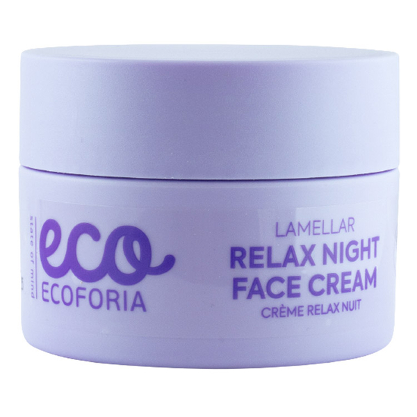Крем для обличчя Ecoforia Lavender Clouds Relaxing, нічний, 50 мл - Pampik