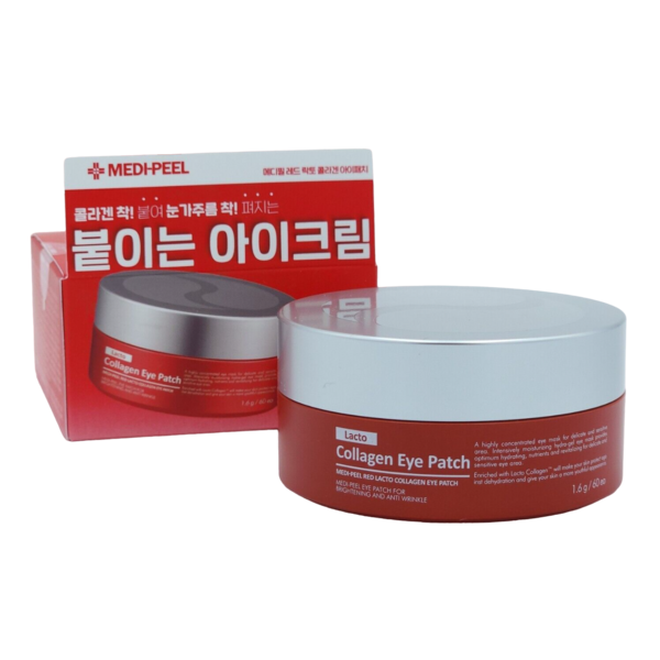 Гідрогелеві антивікові патчі Medi-Peel Red Lacto Collagen Eye Patch з колагеном, 60 шт. - Pampik