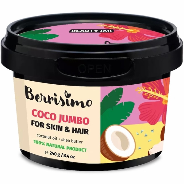 Масло Beauty Jar Berrisimo Coco Jumbo для тіла та волосся 240 г - Pampik
