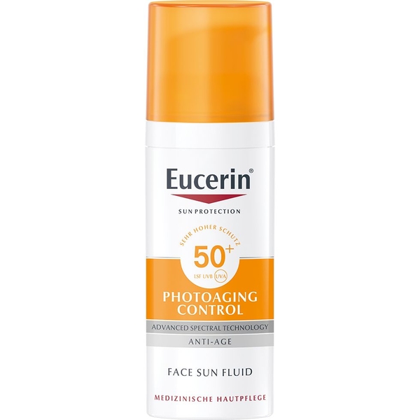 Солнцезащитный флюид для лица Eucerin SPF 50 антивозрастной, 50 мл - Pampik