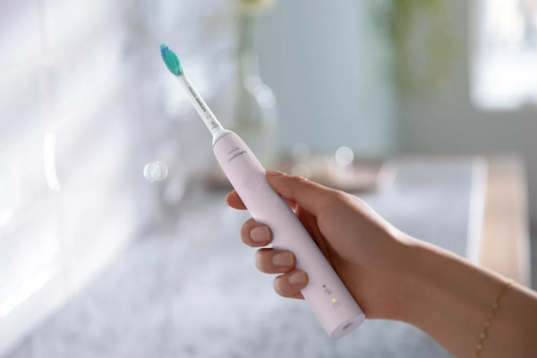 Набір звукових зубних щіток Philips Sonicare Series 3100 HX3675/15, рожева + чорна, 2 шт. - Pampik - 7