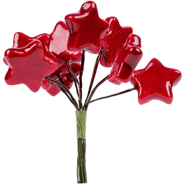 Декоративна зірочка Yes! Fun 25 см червона 9 шт. (974151) - Pampik