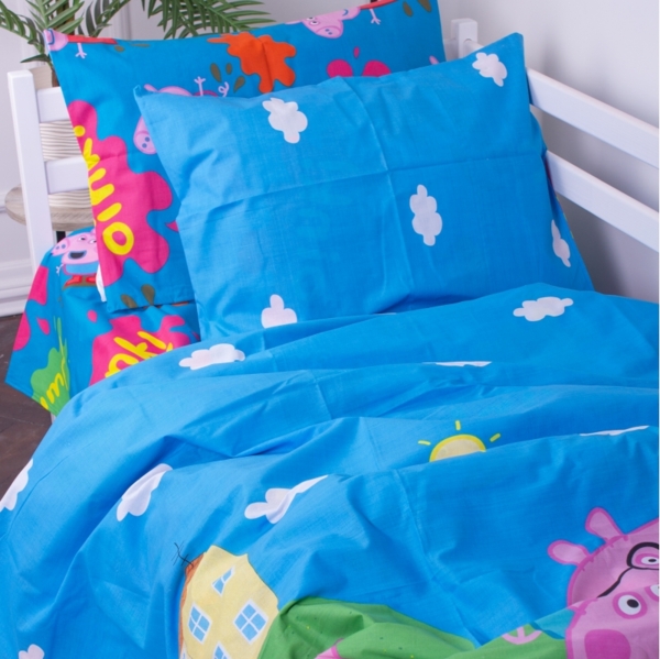 Комплект постільної білизни MirSon Kids Time 17-0507 Peppa, дитячий - Pampik - 4